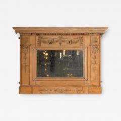 English 1780s Georgian Period Pine Mirror with Original Glass and Carved Swags - 3431322