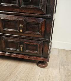 English 17th Century Jacobean Charles II Period Oak Paneled Chest of Drawers - 3399229