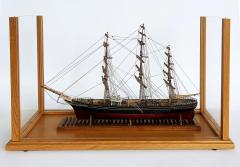 English 1870 Cutty Sark Clipper Hand Crafted Model Encased in Wood Glass 1970s - 4432519