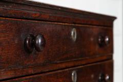 English 18thC Oak Chest Drawers - 4420001