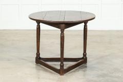 English 18thC Oak Cricket Table - 3621026