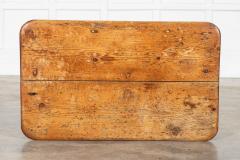 English 18thC Pine Low Boy Side Table - 4435844