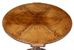 English 1920s Walnut Occasional Extension Table with Butterfly Veneer and Leaf - 3550188