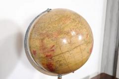 English 1930s Philips Challenge Terrestrial Globe With Turned Walnut Base - 3592535