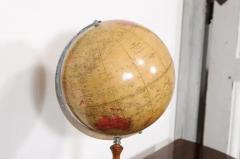 English 1930s Philips Challenge Terrestrial Globe With Turned Walnut Base - 3592537