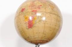 English 1930s Philips Challenge Terrestrial Globe With Turned Walnut Base - 3592548