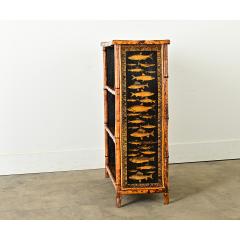 English 19th Century Bamboo Bookcase - 3877389