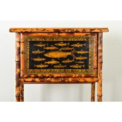 English 19th Century Bamboo Cabinet with Decoupage - 3877271