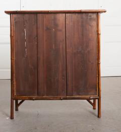 English 19th Century Bamboo and D coupage Fish Bookcase - 1099528