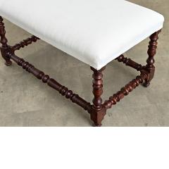 English 19th Century Bobbin Turned Oak Bench - 4688190