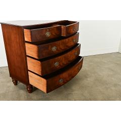 English 19th Century Bow Front Mahogany Chest - 3887996