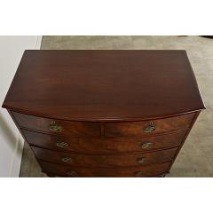 English 19th Century Bow Front Mahogany Chest - 3888029