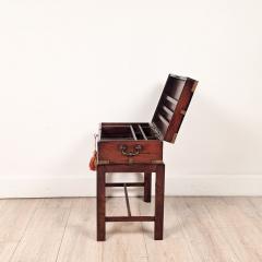 English 19th Century Brass Mounted Campaign Desk - 4748486