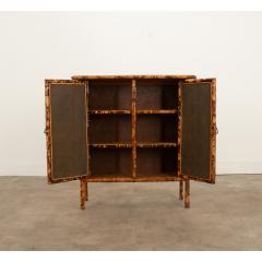 English 19th Century Decoupage Bamboo Chest - 3163991