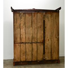 English 19th Century Faux Bamboo Linen Press - 3696997