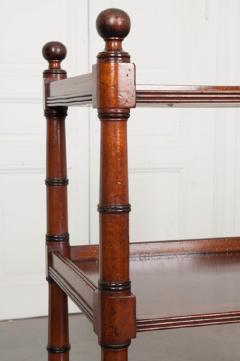 English 19th Century Faux Bamboo Mahogany Trolley - 1188475