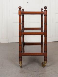 English 19th Century Faux Bamboo Mahogany Trolley - 1188476