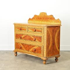 English 19th Century Faux Bois Painted Chest - 4488809