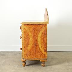 English 19th Century Faux Bois Painted Chest - 4488810