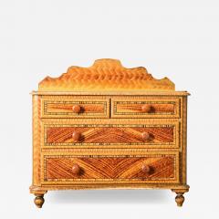 English 19th Century Faux Bois Painted Chest - 4535508
