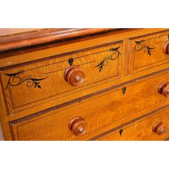 English 19th Century Faux Bois Painted Chest - 4759182