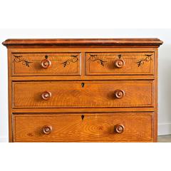 English 19th Century Faux Bois Painted Chest - 4759213