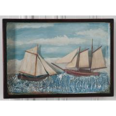 English 19th Century Framed Nautical Diorama - 2325853