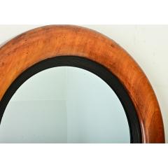 English 19th Century Fruitwood Ebony Mirror - 3856353