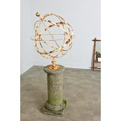 English 19th Century Garden Armillary Sphere on Column - 4550043