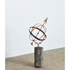 English 19th Century Garden Armillary Sphere on Column - 4555279