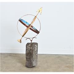 English 19th Century Garden Armillary Sphere on Column - 4555280