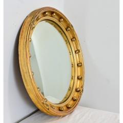 English 19th Century Giltwood Convex Bullseye Mirror - 4589794