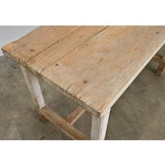 English 19th Century Limed Beech Prep Table - 4632737