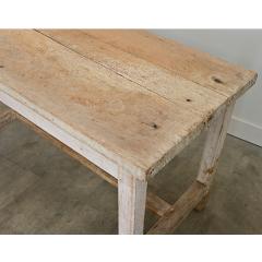 English 19th Century Limed Beech Prep Table - 4632742