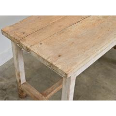 English 19th Century Limed Beech Prep Table - 4632748