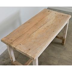 English 19th Century Limed Beech Prep Table - 4632750