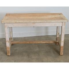 English 19th Century Limed Beech Prep Table - 4632755