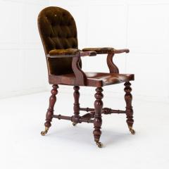 English 19th Century Mahogany Armchair - 3606202