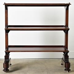 English 19th Century Mahogany Etagere on Casters - 4524249