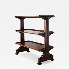 English 19th Century Mahogany Etagere on Casters - 4535517
