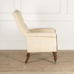 English 19th Century Mahogany Library Armchair - 3606261