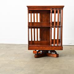 English 19th Century Mahogany Revolving Bookcase - 4324554