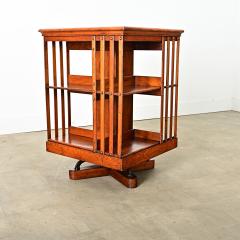 English 19th Century Mahogany Revolving Bookcase - 4324580