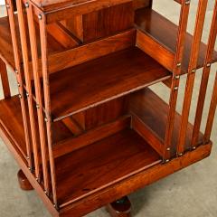English 19th Century Mahogany Revolving Bookcase - 4324587