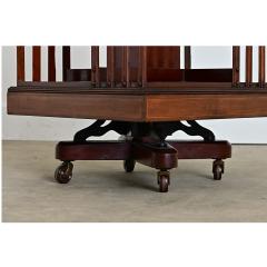 English 19th Century Mahogany Revolving Bookcase - 4612021