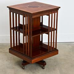 English 19th Century Mahogany Revolving Bookcase - 4612025