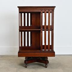 English 19th Century Mahogany Revolving Bookcase - 4612028