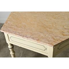 English 19th Century Octagonal Table with Marble Top - 4482387