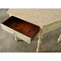 English 19th Century Octagonal Table with Marble Top - 4482389