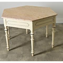 English 19th Century Octagonal Table with Marble Top - 4482390